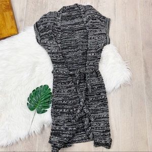 BCBGMaxAzria Sweaters - BCBGMAXAZRIA Black Short Sleeve Knit Wrap Cardigan BCBGMaxAzria Sweaters - BCBGMAXAZRIA Black Short Sleeve Knit Wrap Cardigan